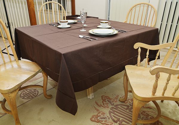 French Chooolate colored Square tablecloth