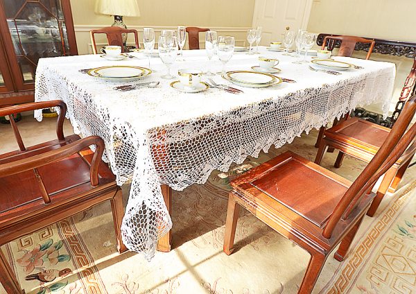 Sun Flower Crochet Lace Tablecloths