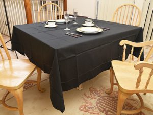 Square Hemstitch Tablecloth. Baby Blue Color. 90″SQ.