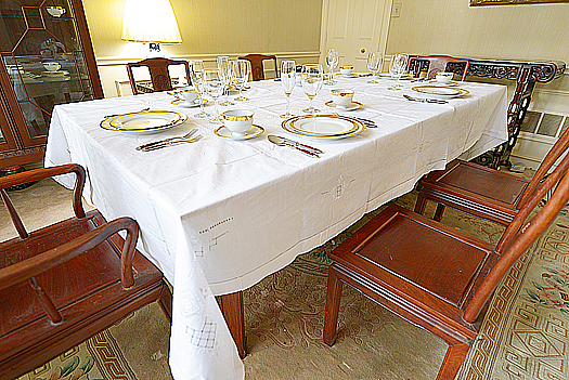 Luxembourg Hemstitch & Embroidery Tablecloth
