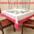 54"SQ. Hemstitch. Fuchsia Pink border