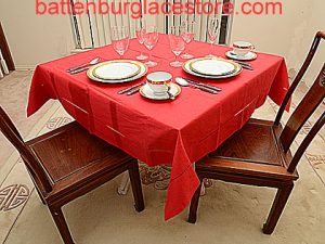 Red Hemstitch Square tablecloth